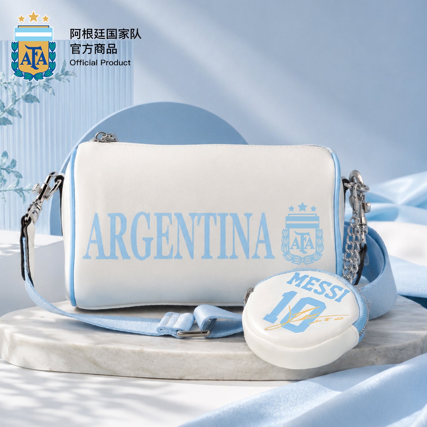 Argentina AFA Messi 10 Mini Barrel Bag